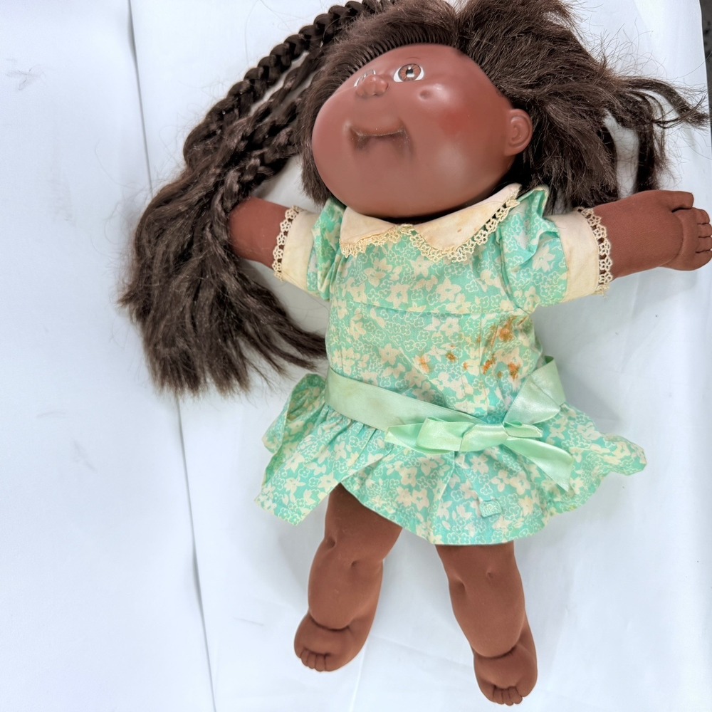 Cabbage Patch Kid Cornsilk Hair Brown Eyes African American Factory P HM #8H